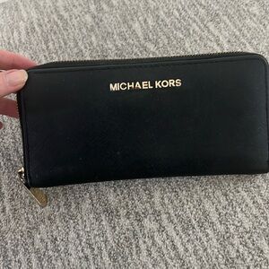 Michael Kors Saffiano Leather Zip Wallet